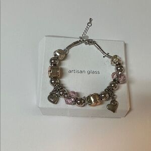 Silver charm bracelet